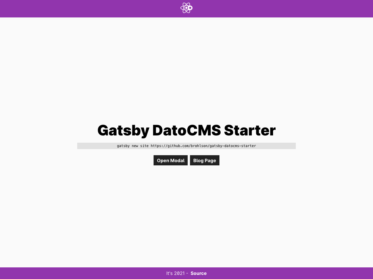 Gatsby Datocms Starter screenshot