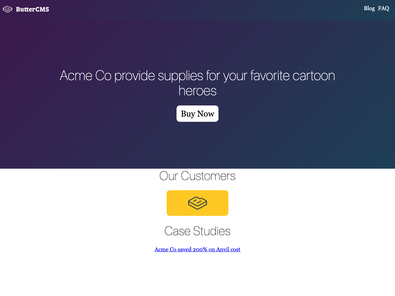 Gatsby Starter Buttercms screenshot