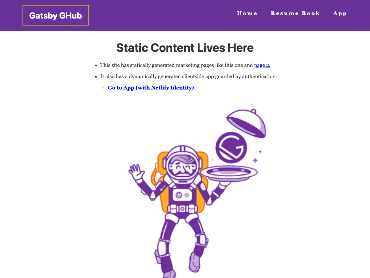 Gatsby Ghub screenshot