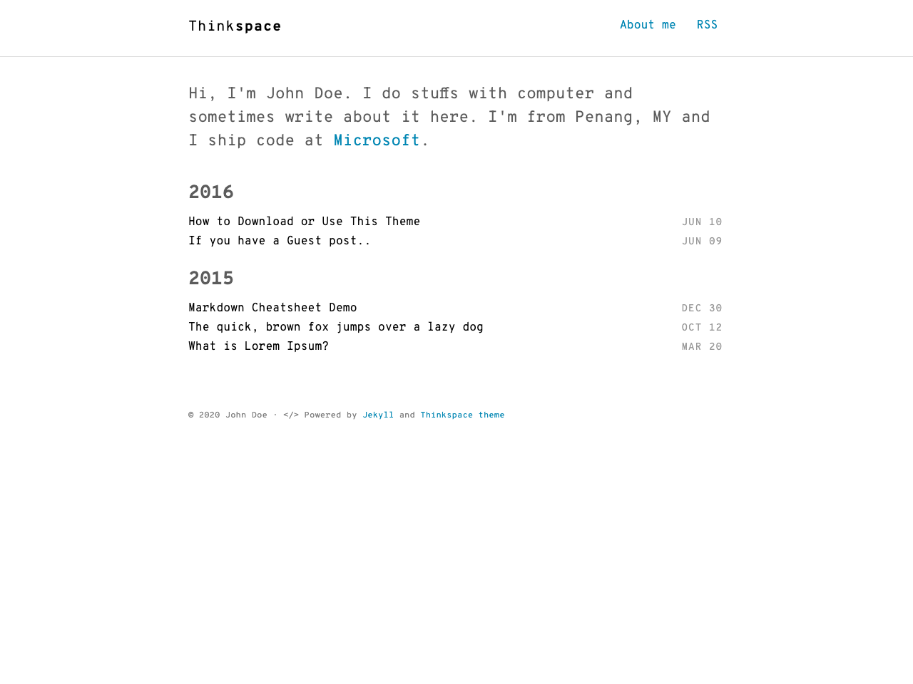 Thinkspace screenshot
