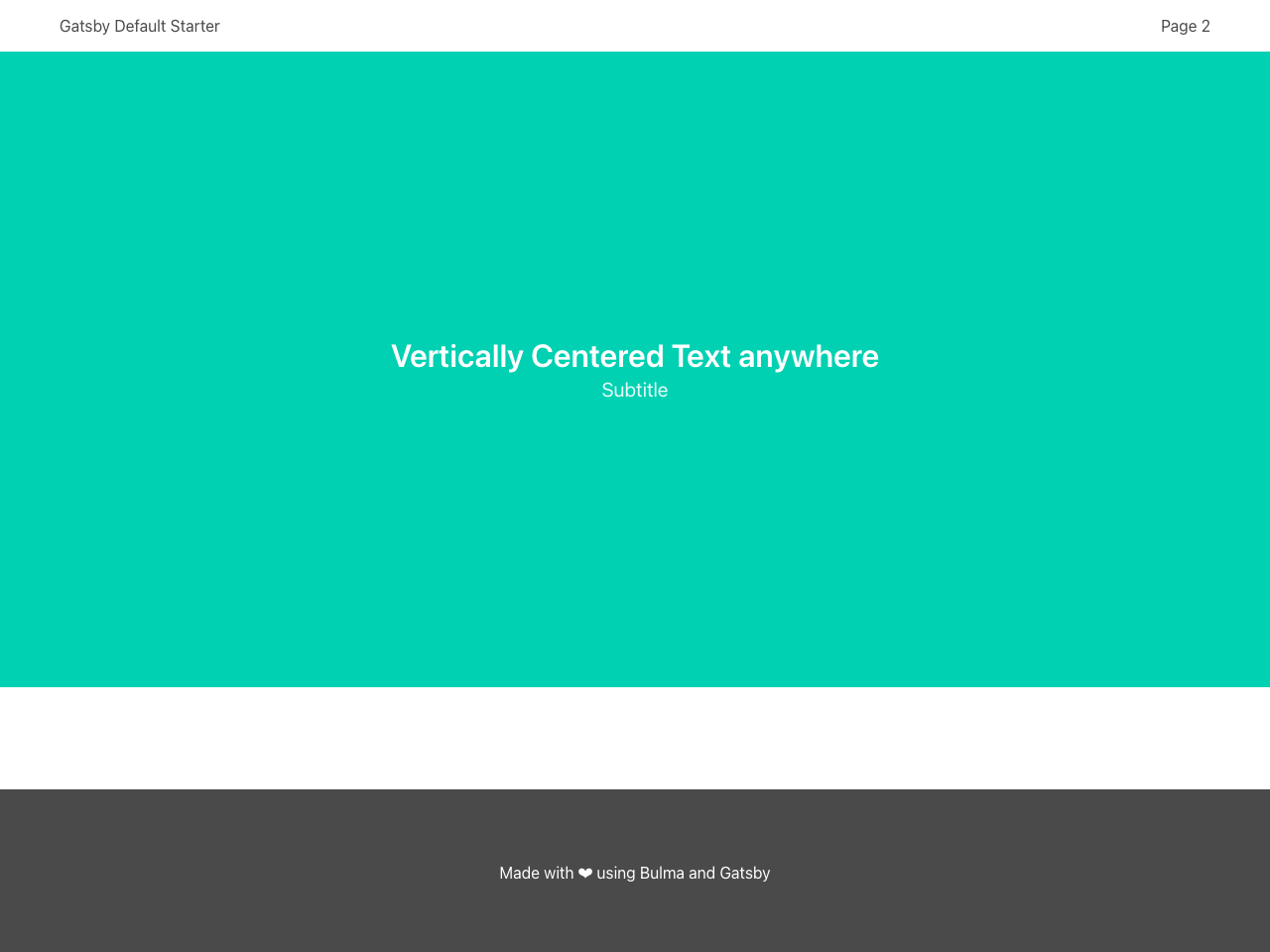 Gatsby Xylo Bulma screenshot