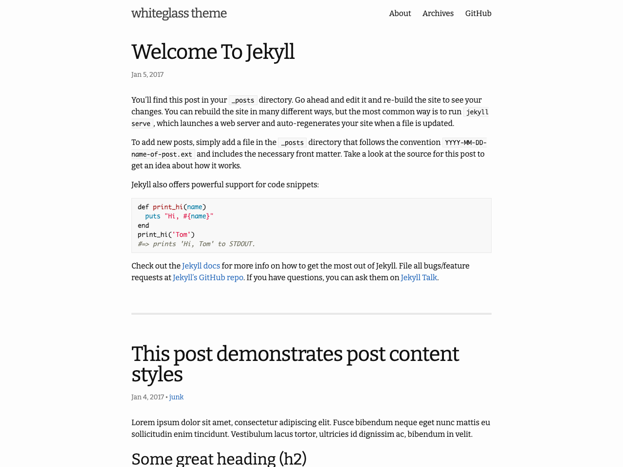 whiteglass screenshot