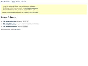 Eleventy Base Blog screenshot