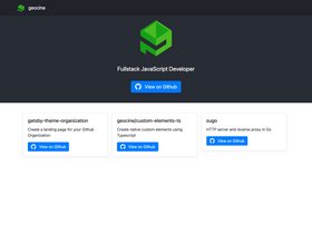Gatsby Starter Organization screenshot