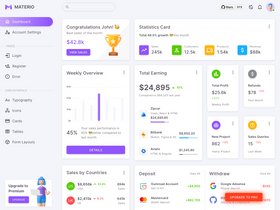 Materio React NextJS Admin Template screenshot